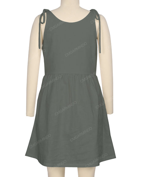Tie Shoulder Mini Dress