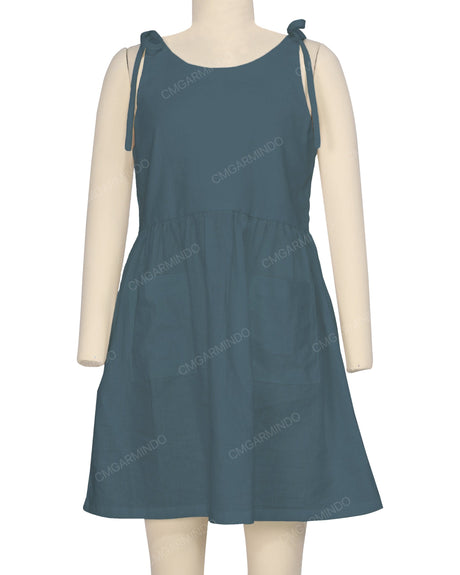 Tie Shoulder Mini Dress