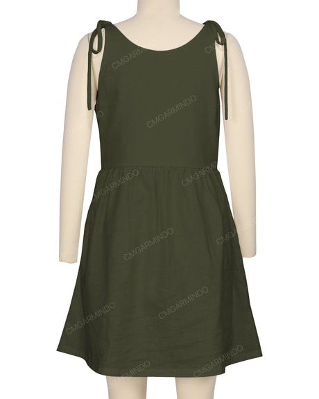 Tie Shoulder Mini Dress