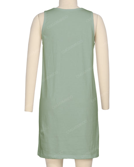 Sleeveless A-line Dress