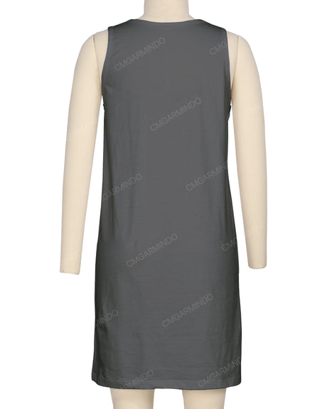 Sleeveless A-line Dress