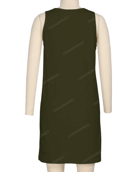 Sleeveless A-line Dress
