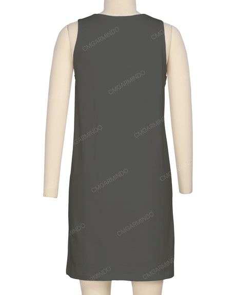 Sleeveless A-line Dress