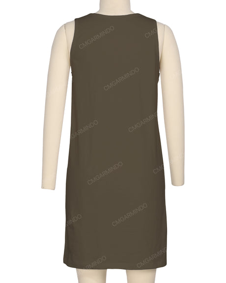 Sleeveless A-line Dress