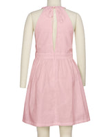Ruffle Neck Halter Tie Dress