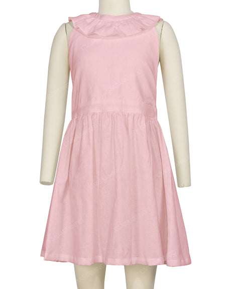 Ruffle Neck Halter Tie Dress