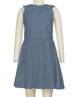 Ruffle Neck Halter Tie Dress