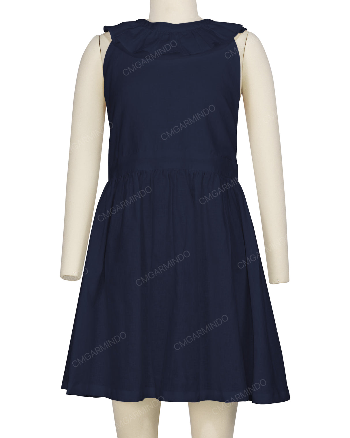 Ruffle Neck Halter Tie Dress