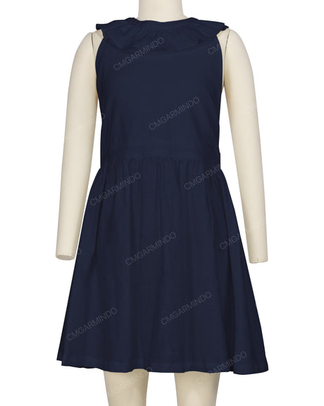 Ruffle Neck Halter Tie Dress