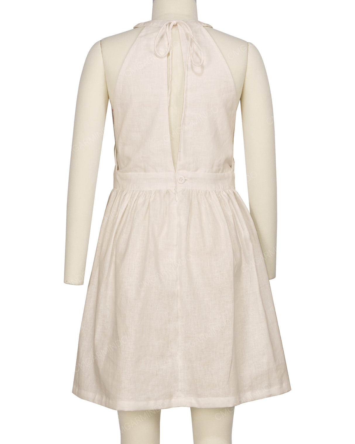 Ruffle Neck Halter Tie Dress