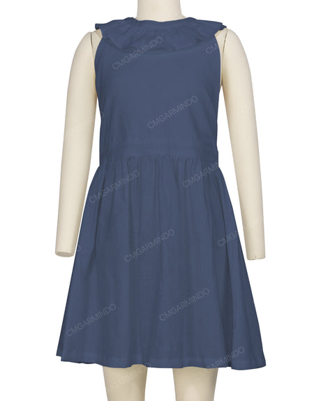 Ruffle Neck Halter Tie Dress