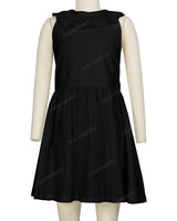 Ruffle Neck Halter Tie Dress