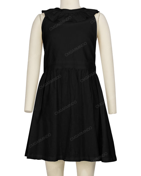 Ruffle Neck Halter Tie Dress