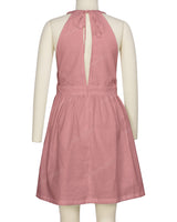 Ruffle Neck Halter Tie Dress