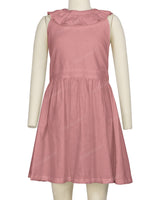Ruffle Neck Halter Tie Dress