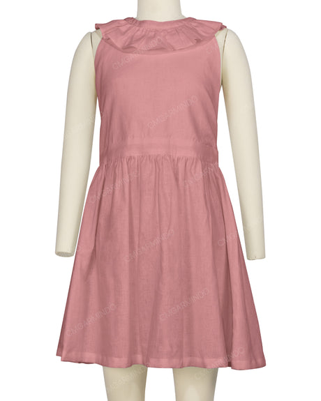 Ruffle Neck Halter Tie Dress