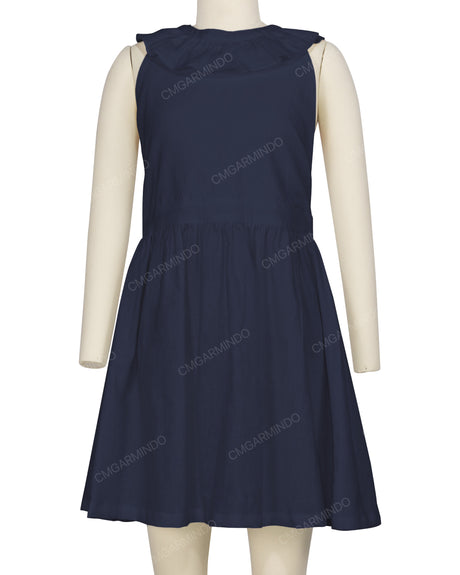 Ruffle Neck Halter Tie Dress