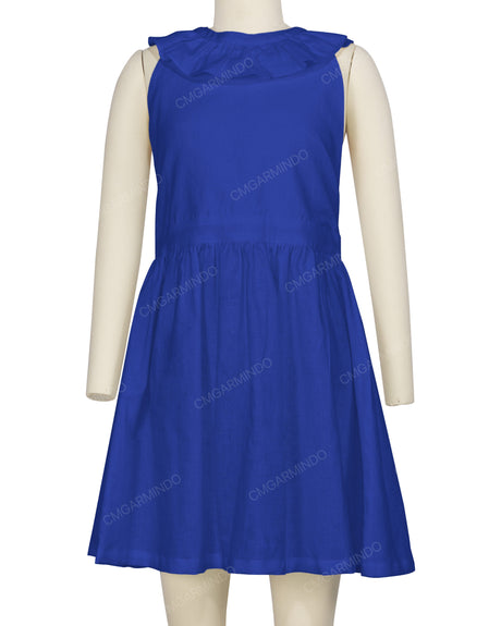 Ruffle Neck Halter Tie Dress