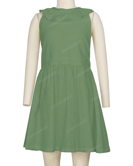 Ruffle Neck Halter Tie Dress