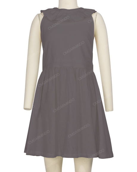 Ruffle Neck Halter Tie Dress