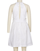 Ruffle Neck Halter Tie Dress