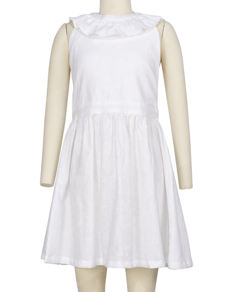 Ruffle Neck Halter Tie Dress
