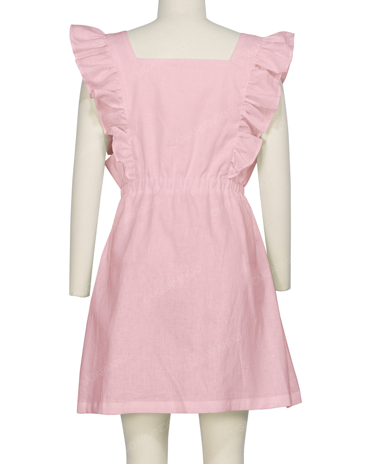 Sleeveless Side Frill Overalls Dress