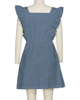 Sleeveless Side Frill Overalls Dress