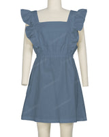 Sleeveless Side Frill Overalls Dress