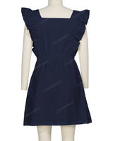 Sleeveless Side Frill Overalls Dress