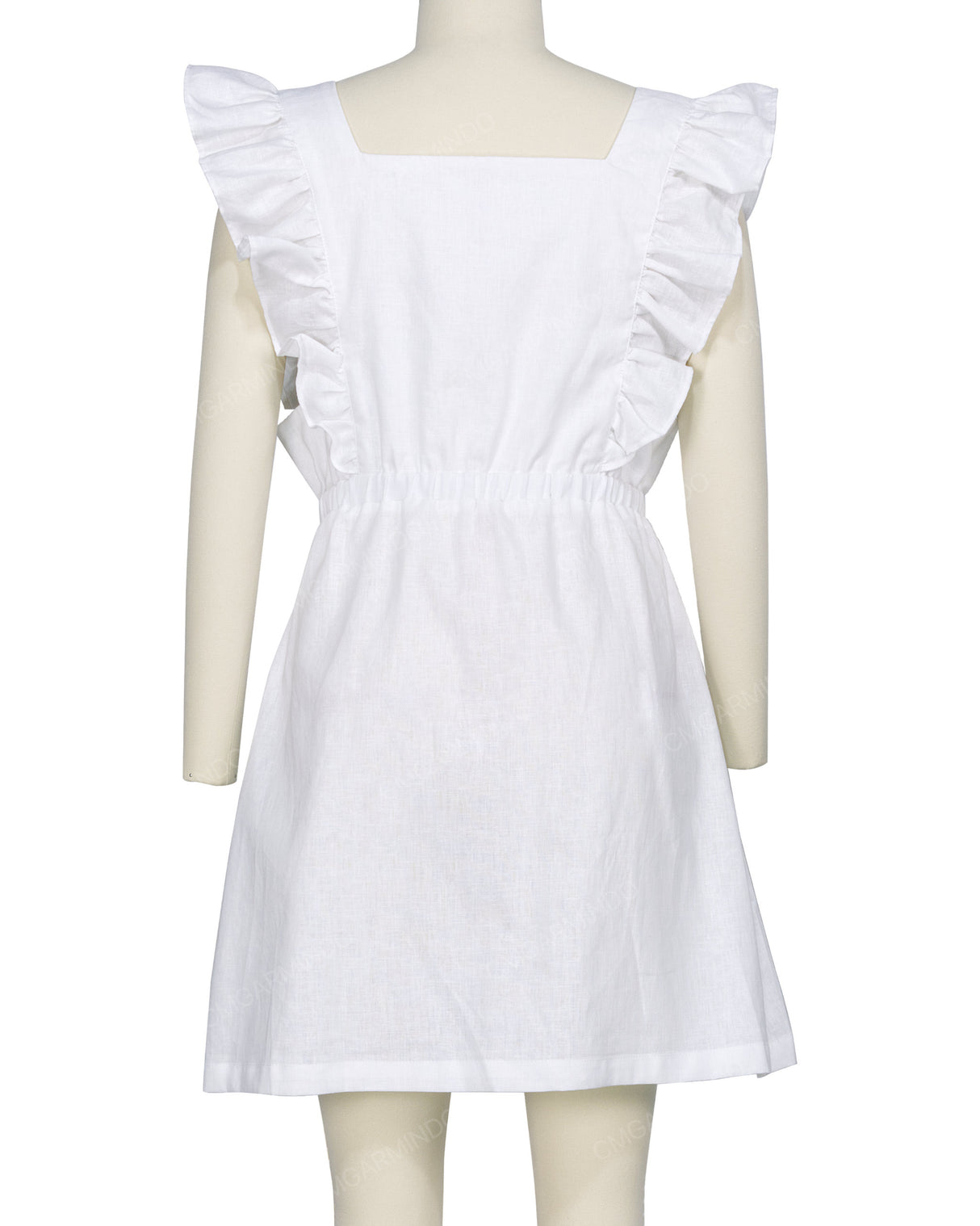 Sleeveless Side Frill Overalls Dress