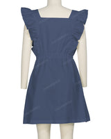 Sleeveless Side Frill Overalls Dress