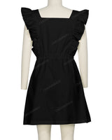 Sleeveless Side Frill Overalls Dress