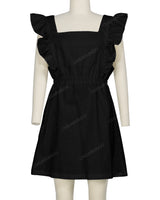 Sleeveless Side Frill Overalls Dress