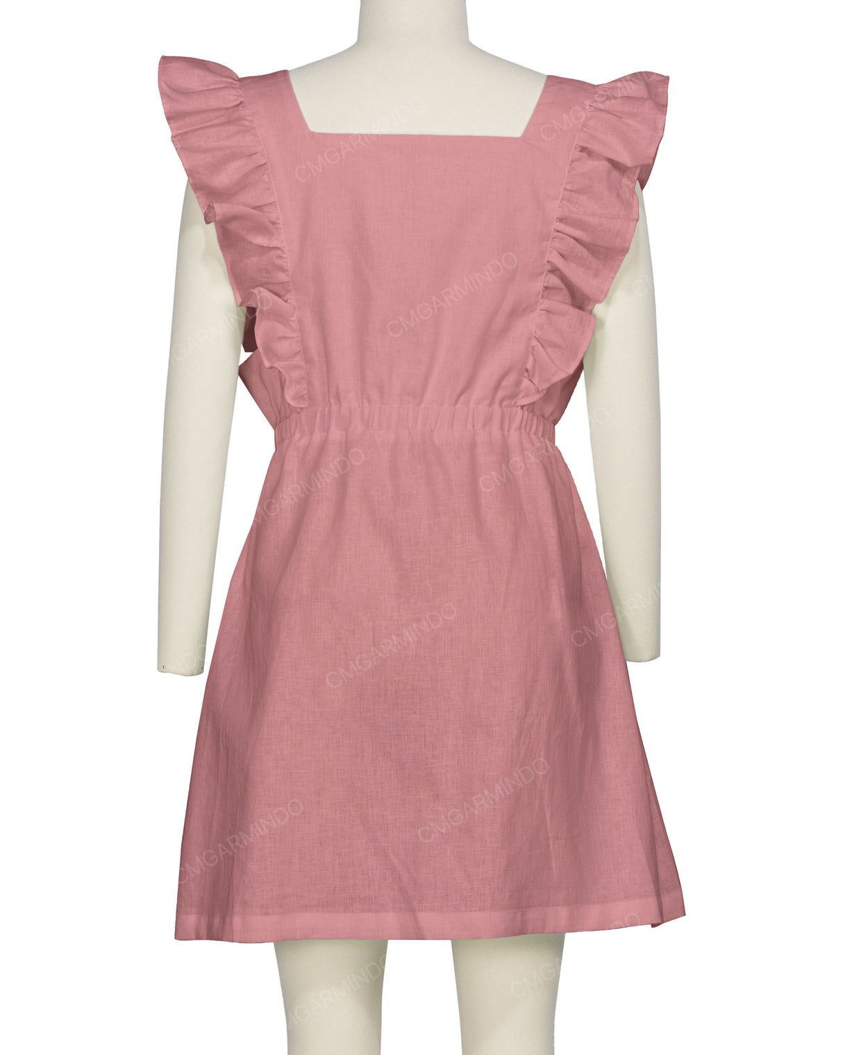 Sleeveless Side Frill Overalls Dress