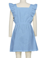 Sleeveless Side Frill Overalls Dress