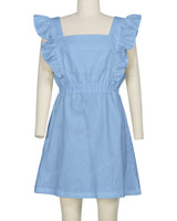 Sleeveless Side Frill Overalls Dress