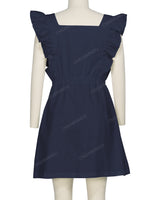 Sleeveless Side Frill Overalls Dress