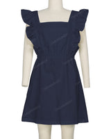 Sleeveless Side Frill Overalls Dress