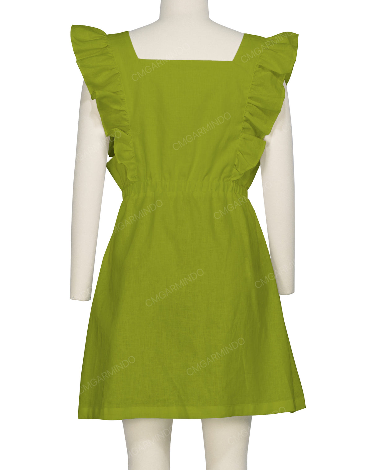 Sleeveless Side Frill Overalls Dress