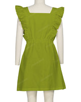 Sleeveless Side Frill Overalls Dress