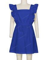 Sleeveless Side Frill Overalls Dress