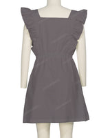 Sleeveless Side Frill Overalls Dress