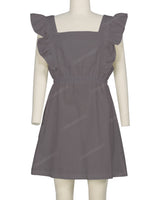 Sleeveless Side Frill Overalls Dress