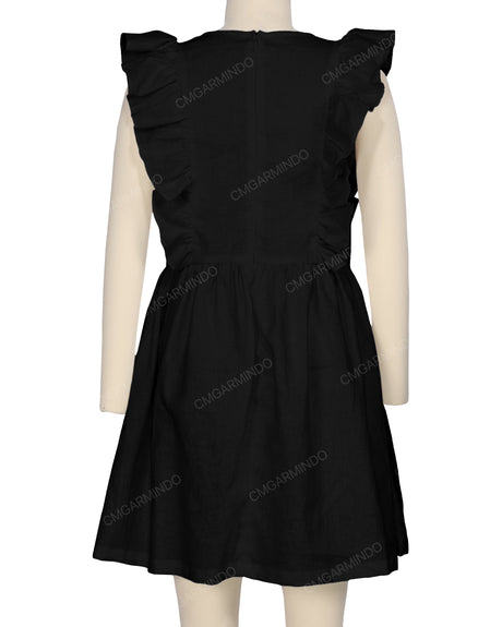 Sleeveless Side Frill Dress