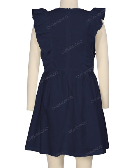 Sleeveless Side Frill Dress