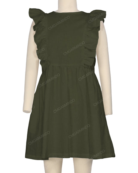 Sleeveless Side Frill Dress