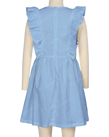 Sleeveless Side Frill Dress