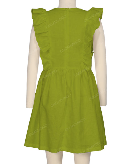 Sleeveless Side Frill Dress