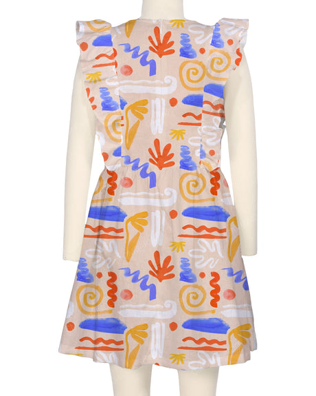 Sleeveless Side Frill Dress